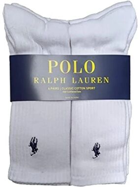 Polo by Ralph Lauren 6pk white socks.NWT